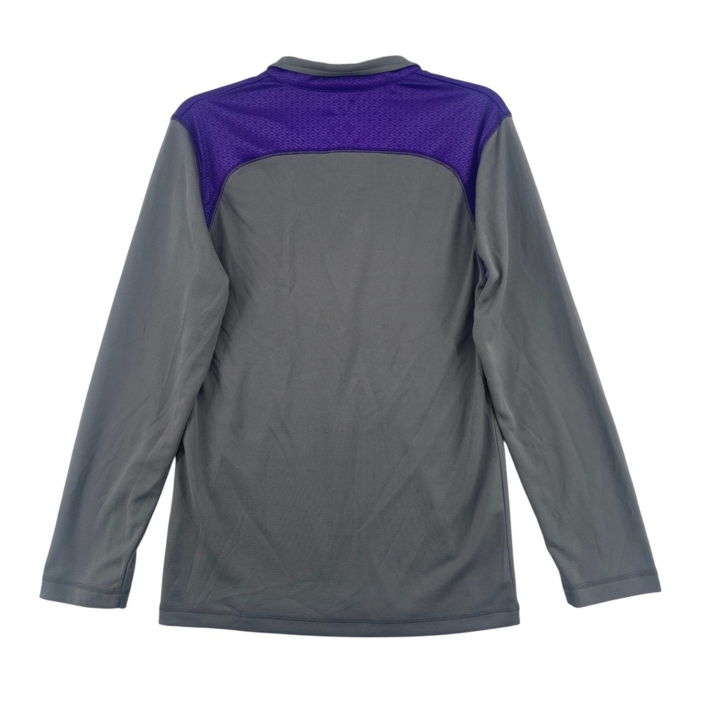 NFL Team Apparel Minnesota Vikings Football TX3 Cool Mens S Gray 1/4 Zip - Picture 2 of 6